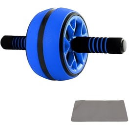 Ρόδα Κοιλιακών Abdominal Muscle Fitness Wheel με Στρώμα Γυμναστικής - Μαύρο/ Μπλε