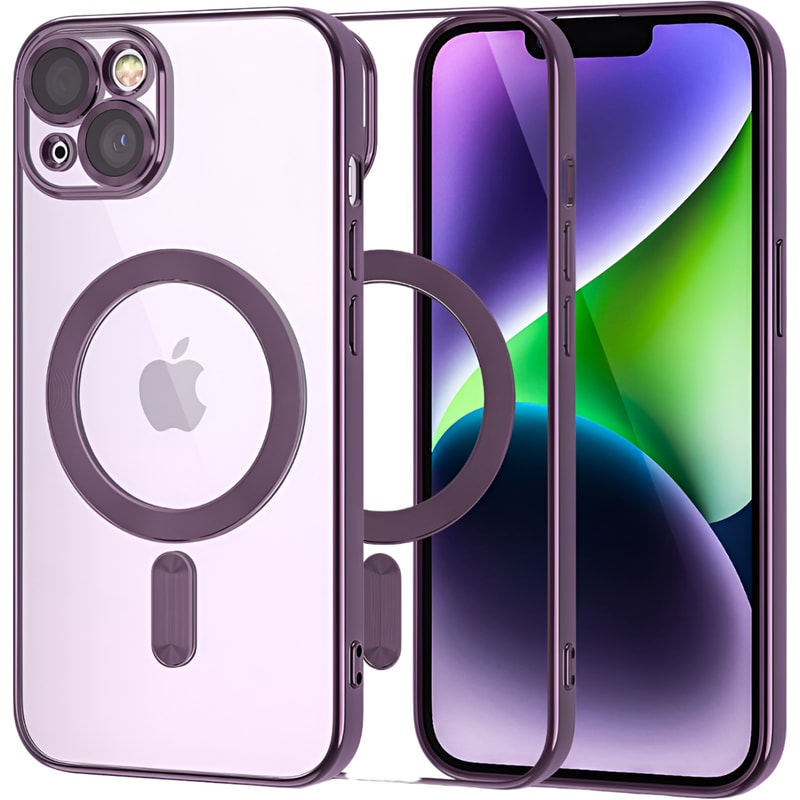 Θήκη Apple iPhone 14 - Tech-Protect MagShine MagSafe με πλαίσιο κάμερας - Violet