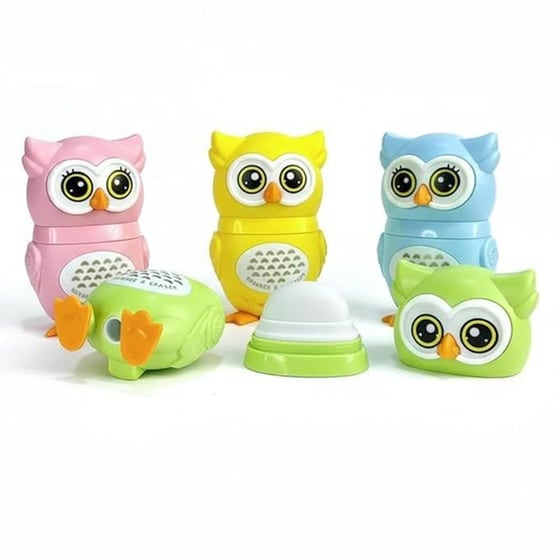 Ξύστρα & Γόμα Blue Sky 2σε1 Κουκουβάγια image 1