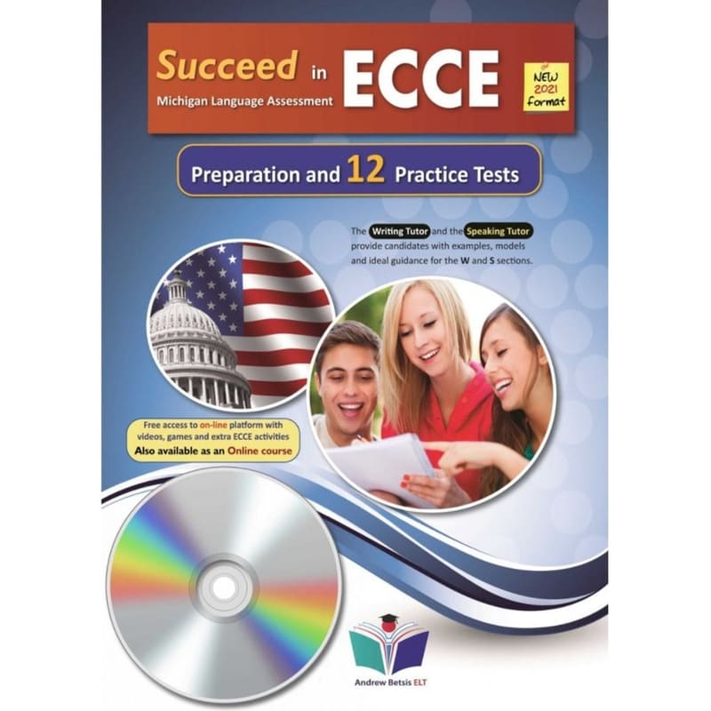 Succeed in ECCE Michigan Language Assessment NEW 2021 Format (12) Practice Tests - Audio MP3/CD