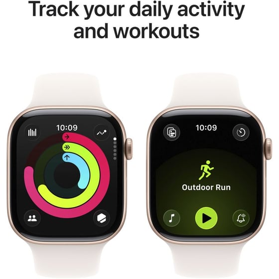 Apple Watch Series 11 GPS 42mm Rose Gold Aluminum Case with Light Blush Sport Band - S/M image 3