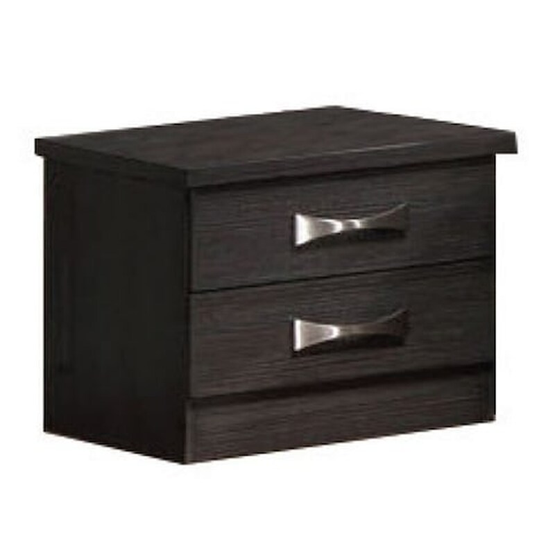 WOODWELL Κομοδίνο Woodwell Από Μελαμίνη 48x40x39 cm - Zebrano