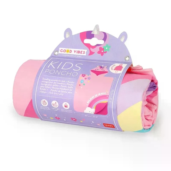Παιδική Πετσέτα Θαλάσσης Legami Poncho Unicorn 92 x 60 cm image 4