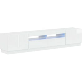 Έπιπλο Τηλεόρασης VidaXL HOORN με LED 3 τμχ 198 x 35 x 40 cm - Γυαλιστερό Λευκό