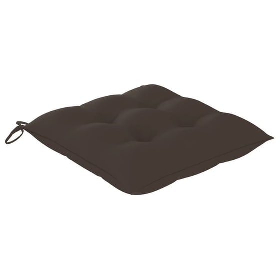 Κουνιστή Πολυθρόνα VidaXL από Μασίφ Ξύλο Teak με Taupe Μαξιλάρι - Καφέ image 6