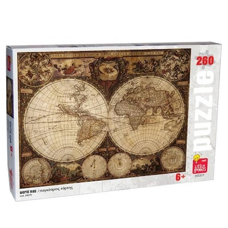 Next Παζλ παγκόσμιος Χάρτης, 28×38 Εκ.,260 Τεμαχίων