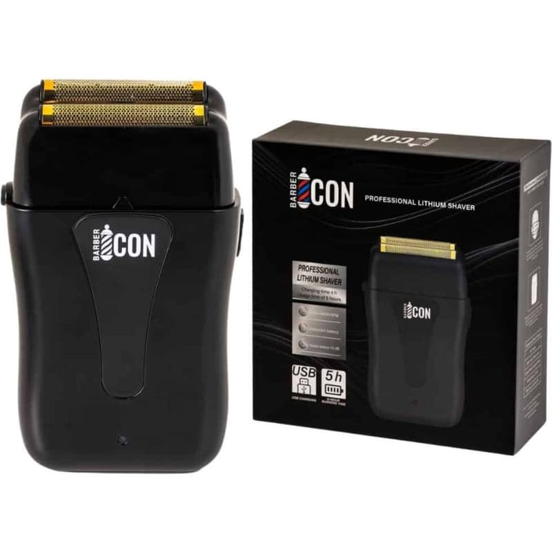 BARBER ICON Ξυριστική Μηχανή BARBER ICON Lithium Black Προσώπου