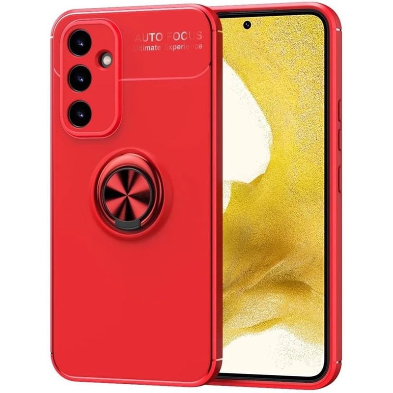 Θήκη Samsung Galaxy A54 5G - Ancus Autofocus Shock Proof με Ring Holder - Κόκκινο