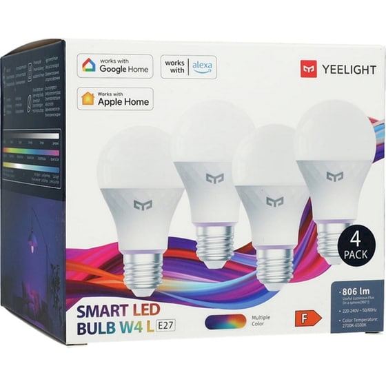 Έξυπνη Λάμπα Yeelight Smart LED Bulb W4 Lite 4 Τμχ - Λευκό & Πολύχρωμο image 3