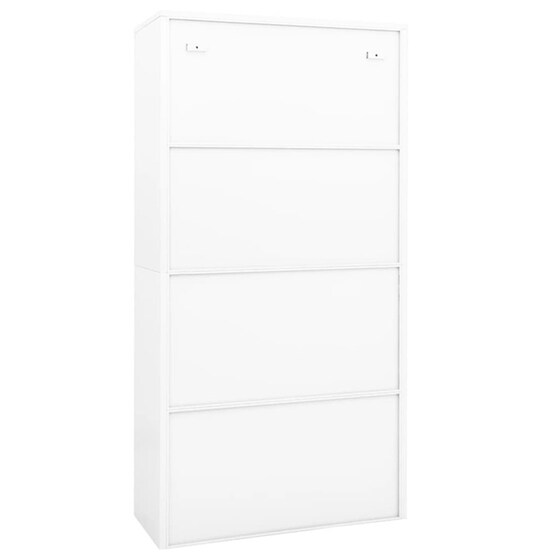 Ντουλάπα Γραφείου VidaXL από Ατσάλι 90x40x180 cm - Λευκό image 4