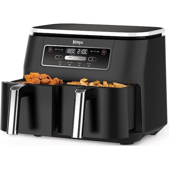 NINJA AF200EU με Διπλό Αποσπώμενο Κάδο 2400 W 7.6 L Μαύρο Φριτέζα Αέρος image 1