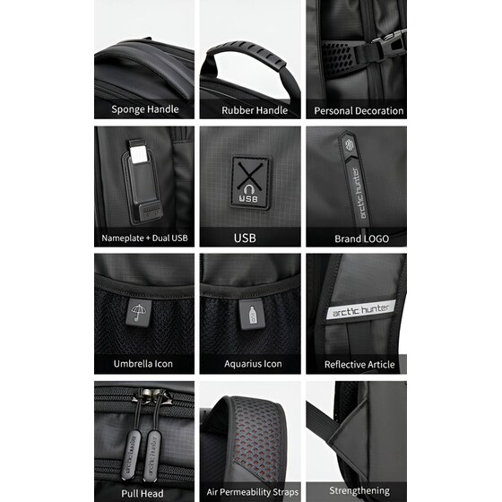 Τσάντα Laptop Arctic Hunter B00388 15.6" Αδιάβροχη - Μπλε image 3