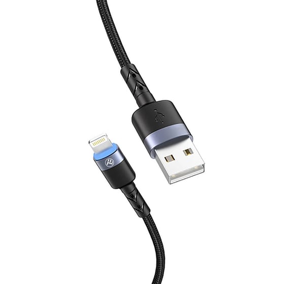 Καλώδιο δεδομένων Tellur USB To Lightning With Led Light 2m - Black image 1