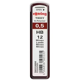 Μύτες Μηχανικού Μολυβιού Rotring Leads 0.5 mm ΗB