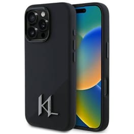 Θήκη Apple iPhone 16 Pro Max - Karl Lagerfeld Hard Silicone Shadow Metal Initial MagSafe - Black