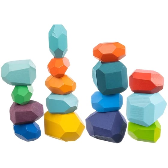 Ξύλινες Πέτρες Ισορροπίας 16 Τεμ. image 0