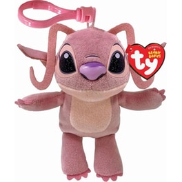 Λούτρινο Χνουδωτό TY με Κλιπ Beanie Babies Disney Angel (8.5cm)
