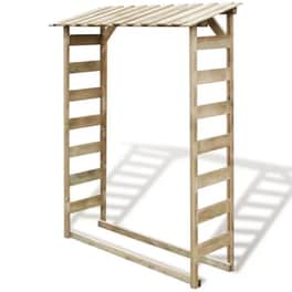 Vidaxl Υπόστεγο Αποθήκευσης Καυσόξυλων 150 X 44 X 176 Εκ. Ξύλο Πεύκου