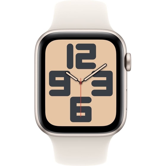 Apple Watch SE GPS + Cellular 44mm Starlight Aluminum Case with Starlight Sport Band - M/L image 2