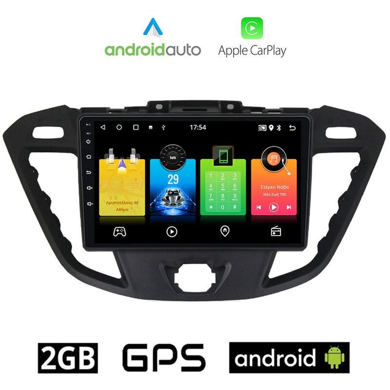 OEM OEM Ηχοσύστημα Αυτοκινήτου Ford Tourneo Custom (2013-) Οθόνη αφής 9 Android 32GB+2GB Μαύρο