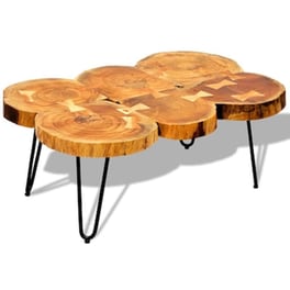 Τραπεζάκι Σαλονιού VidaXL από Μασίφ Ξύλο Sheesham 90x60x35cm - Καφέ