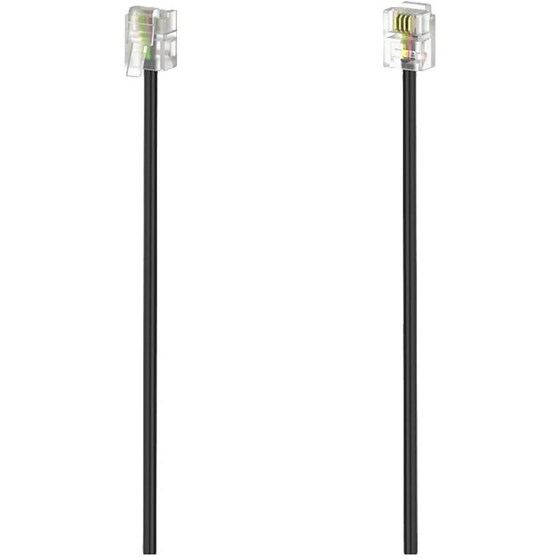 Καλώδιο HAMA 6 m RJ11 6p4c RJ11 6p4c Μαύρο image 0