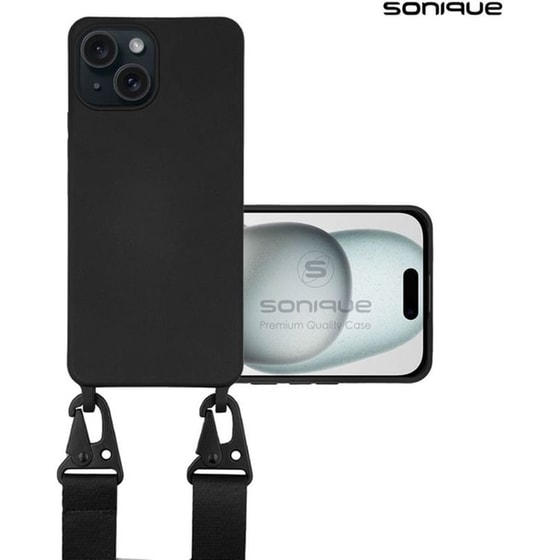Θήκη  Apple iPhone 15 - Sonique Carryhang Με Strap - Μαύρο image 0