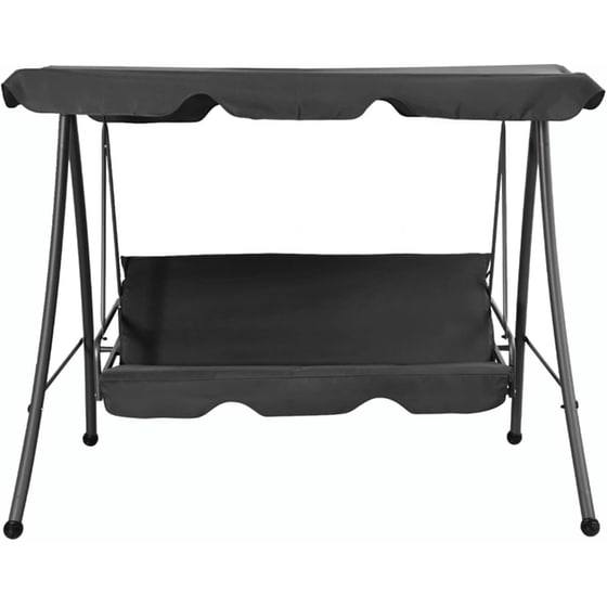 Κούνια Κήπου VidaXL με Σκίαστρο  από Χάλυβα 192x118x175 cm - Ανθρακί image 1