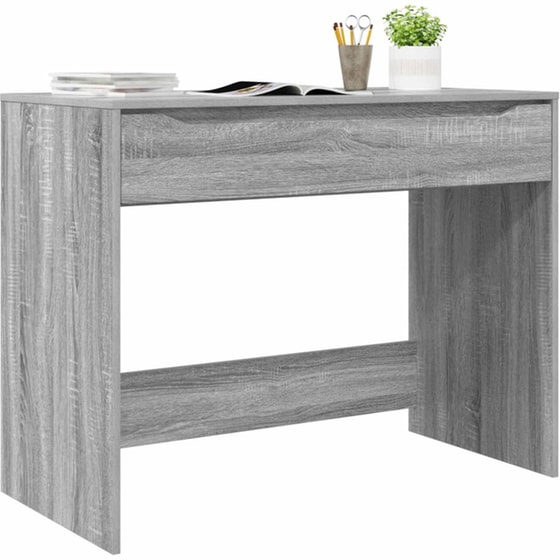 Γραφείο VidaXL με Συρτάρι και Αποθήκευση 100x50x78 cm - Γκρι Sonoma image 1