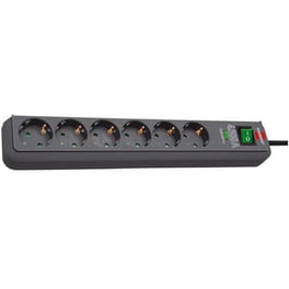 Πολύπριζο Ασφαλείας Brennenstuhl 1159710 13.500A 6 Θέσεων 1.5m - Μαύρο