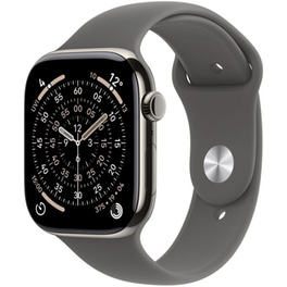 Apple Watch Series 11 GPS + Cellular 46mm Natural Titanium Case with Stone Grey Sport Band - M/L