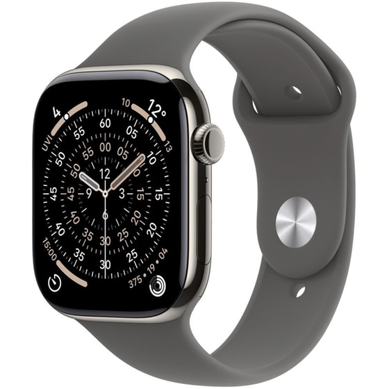 Apple Watch Series 11 GPS + Cellular 46mm Natural Titanium Case with Stone Grey Sport Band - M/L image 0