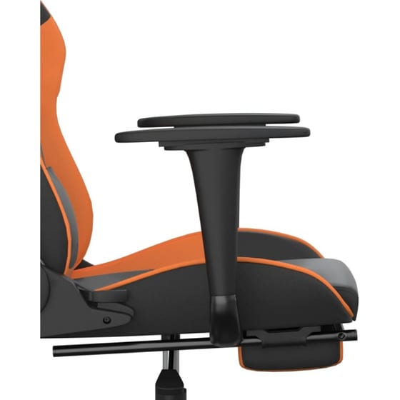 Καρέκλα Gaming VIDAXL 345417 με Υποπόδιο από Τεχνητό Δέρμα - Μαύρο image 7