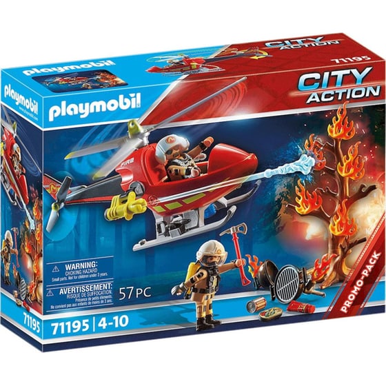 PLAYMOBIL® City Action Action Heroes Ελικόπτερο Πυροσβεστικής (71195) image 0