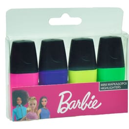 Μαρκαδόροι Υπογράμμισης Gim Mini Barbie (4 Τεμάχια)