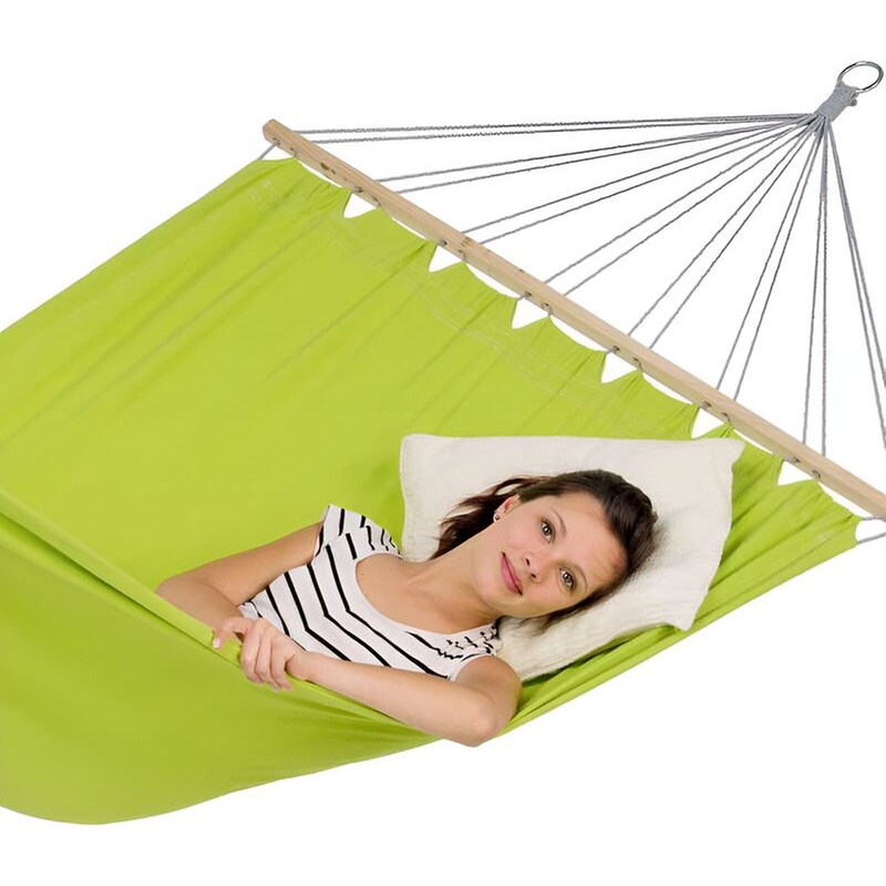 AMAZONAS Αιώρα Αλεξίπτωτο Κρεμαστή Amazonas Miami Kiwi από Ύφασμα/Ξύλο 220x120cm - Πράσινη