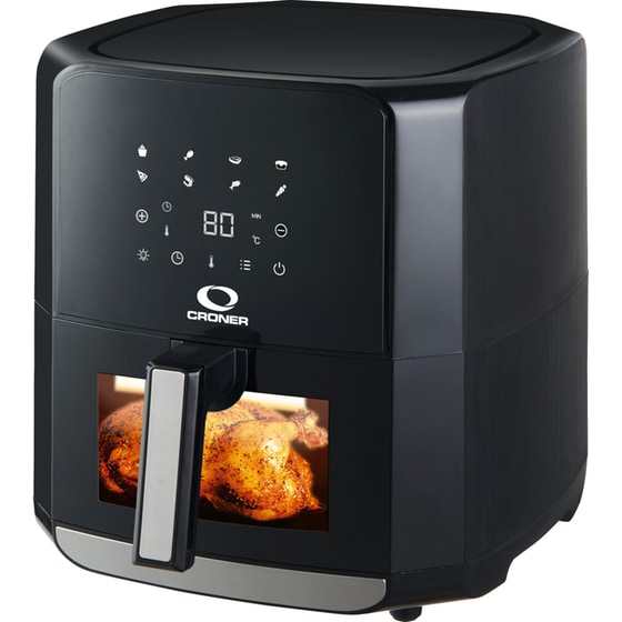 CRONER 440002 με Αποσπώμενο Κάδο 1700 W 6 L Μαύρο Φριτέζα Αέρος image 0