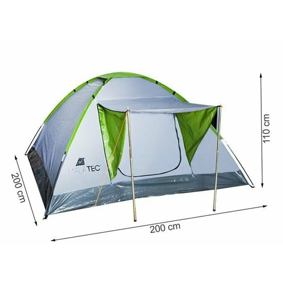 Σκηνή Igloo Malatec Montana για 2 Άτομα Καλοκαιρινή 1000mm - Πράσινο/Ασημί image 7