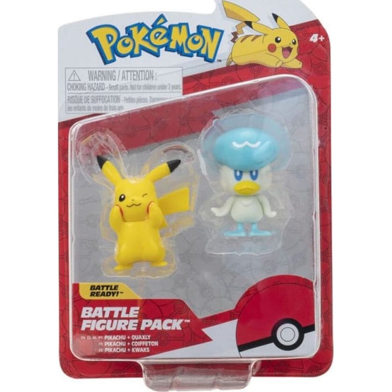 JAZWARES Φιγούρες Jazwares Pokemon - Pikachu And Quaxly (6cm)