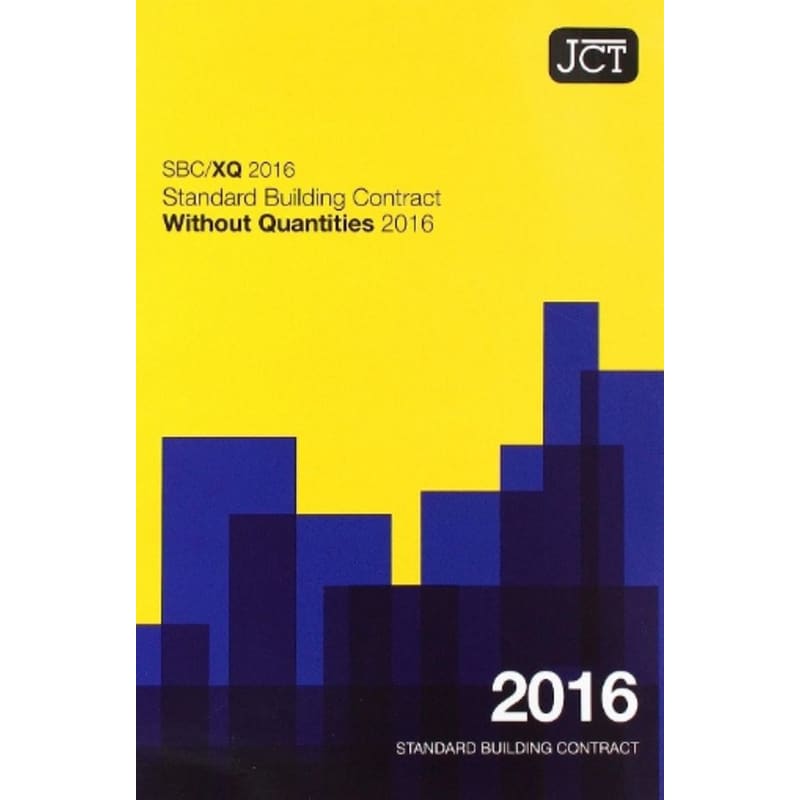 JCT:Standard Building Contract Without Quantities 2016
