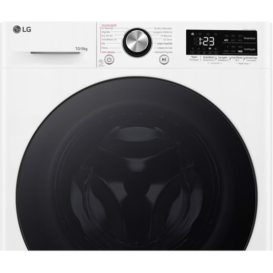 LG D4R7010TSWB 10kg/6kg 1.400 Στροφές με WiFi Λευκό Πλυντήριο Στεγνωτήριο image 2