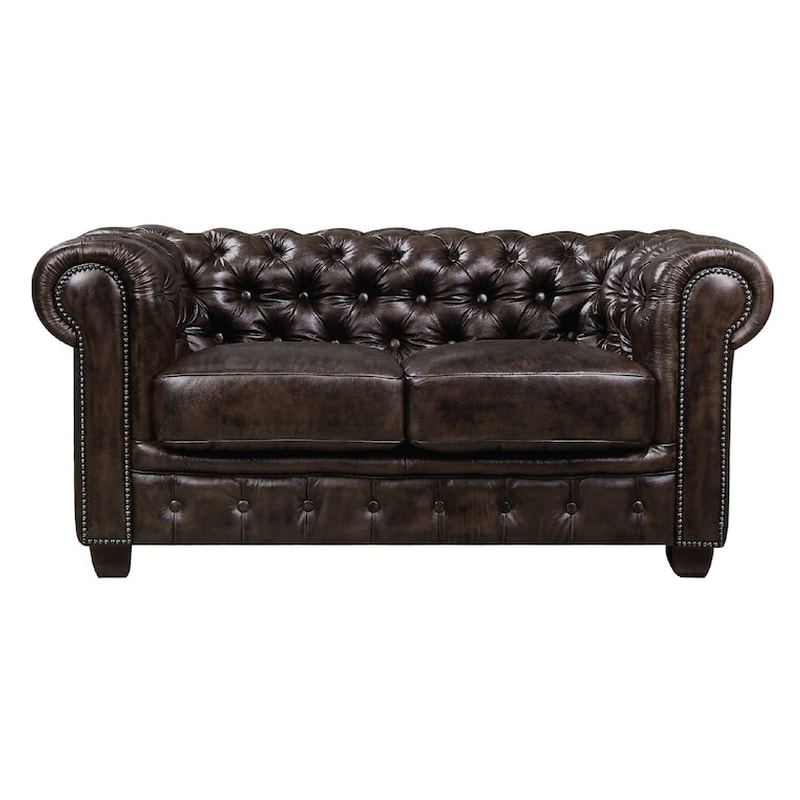 WOODWELL Διθέσιος Καναπές Woodwell Chesterfield-689 Ε9574.2 160x92cm - Καφέ