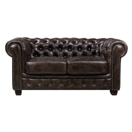 Διθέσιος Καναπές Woodwell Chesterfield-689 Ε9574.2 160x92cm - Καφέ