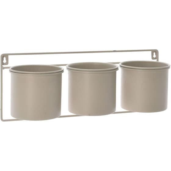 Κασπώ με Βάση Κρεμαστά Spitishop 3 τμχ από Μέταλλο 45x15.5x18.2 cm - Μπεζ image 0