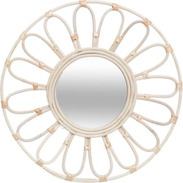 Διακοσμητικός Καθρέφτης Τοίχου Spitishop από MDF Φ56 cm - Φυσικό