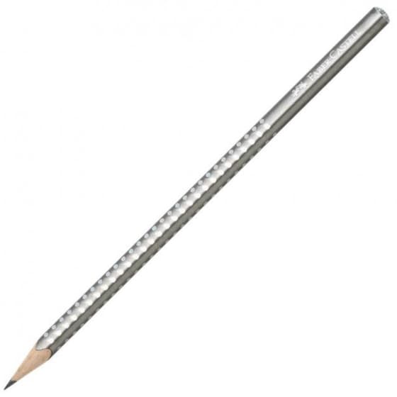 Μολύβι Faber Castell Grip Sparkle B Ασημί image 0