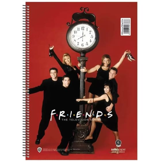 Salko Paper Σπιράλ Τετράδιο Ριγέ Β5 3 Θεμάτων Friends S73831 image 3