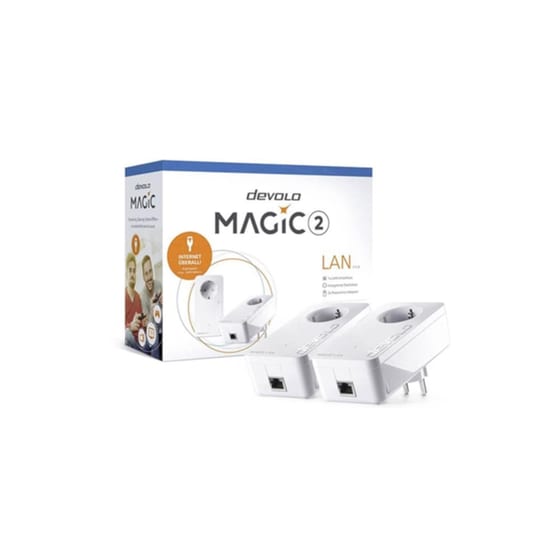 Devolo Magic 2 LAN 1-1-2 8267 Powerline Διπλό Kit Ενσύρματη Σύνδεση με 1 Θύρα Ethernet image 1