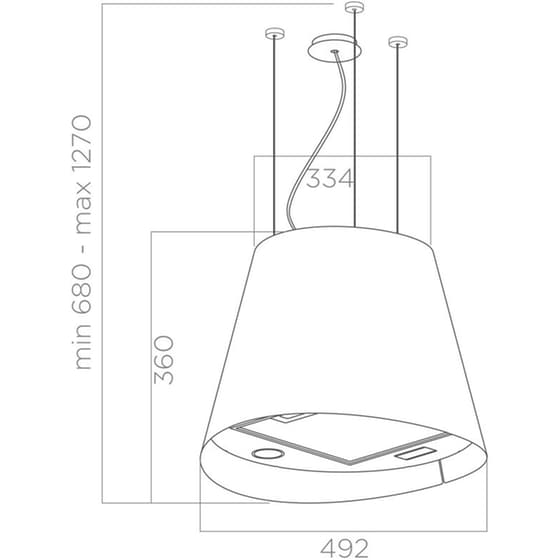 ELICA JUNO IX/F/50 50 cm Inox Απορροφητήρας Νησίδα image 3
