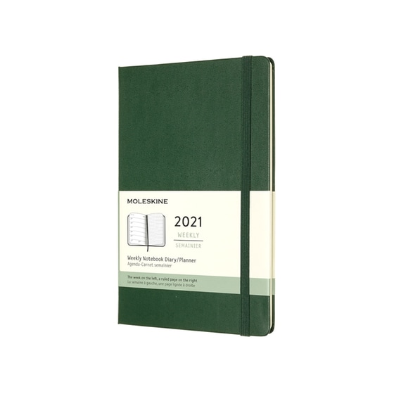 Ημερολόγιο 2021 Moleskine 12Μ Εβδομαδιαίο Large Myrtle Green Hard image 0